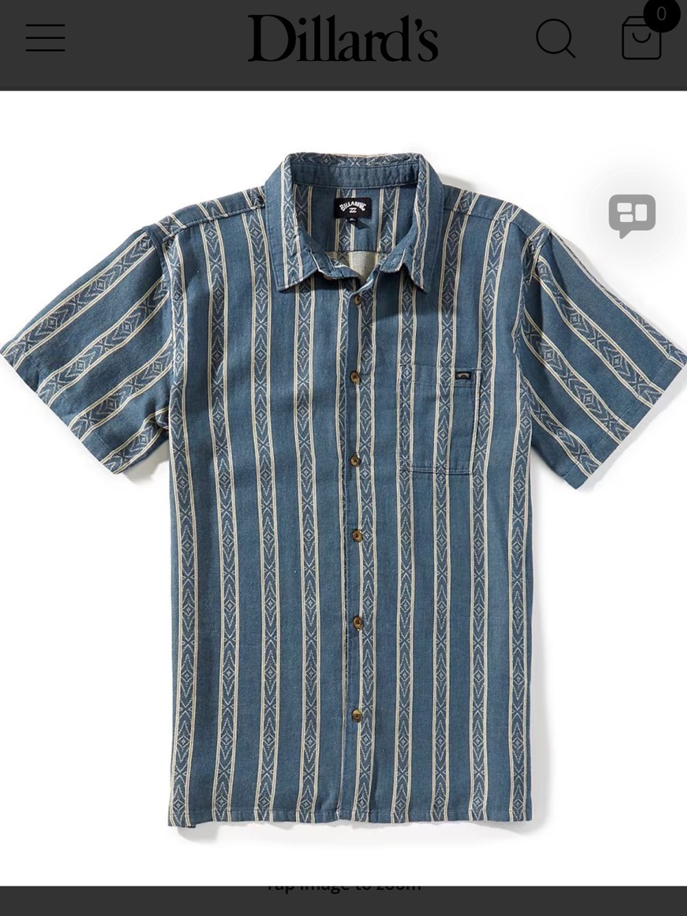 Billabong men’s Sunday jacquard shirt sleeved shirt